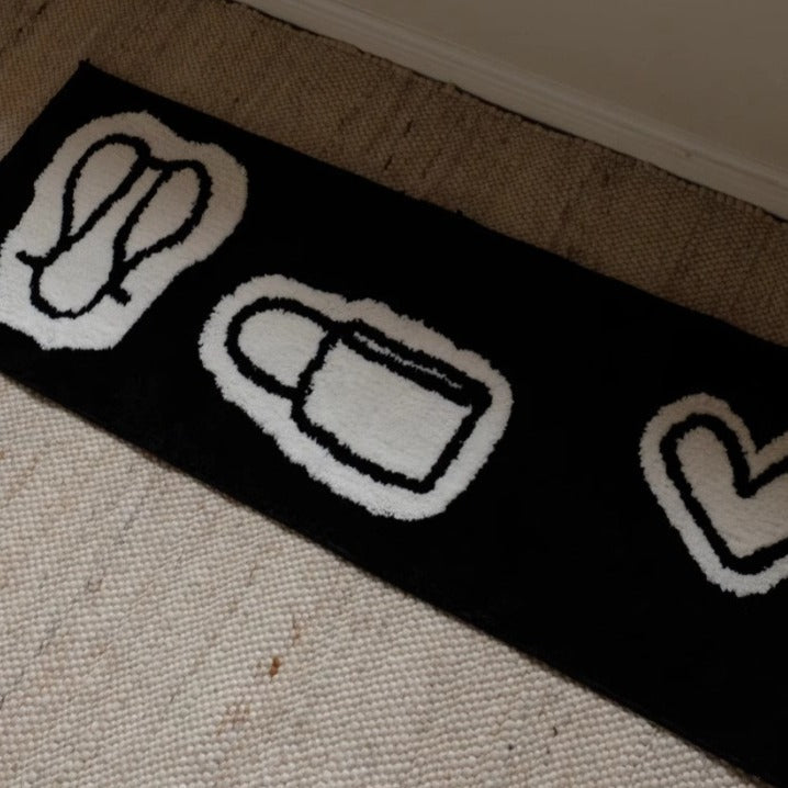 Line Art Doodle Rug