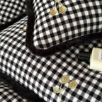 Warm Cherry Checkerboard Bedding Set