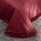 Lezkira Burgundy Luxury Embroidery Egyptian Cotton Bedding Set
