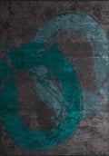 Madrid Dark Turquoise - Charcoal Rug