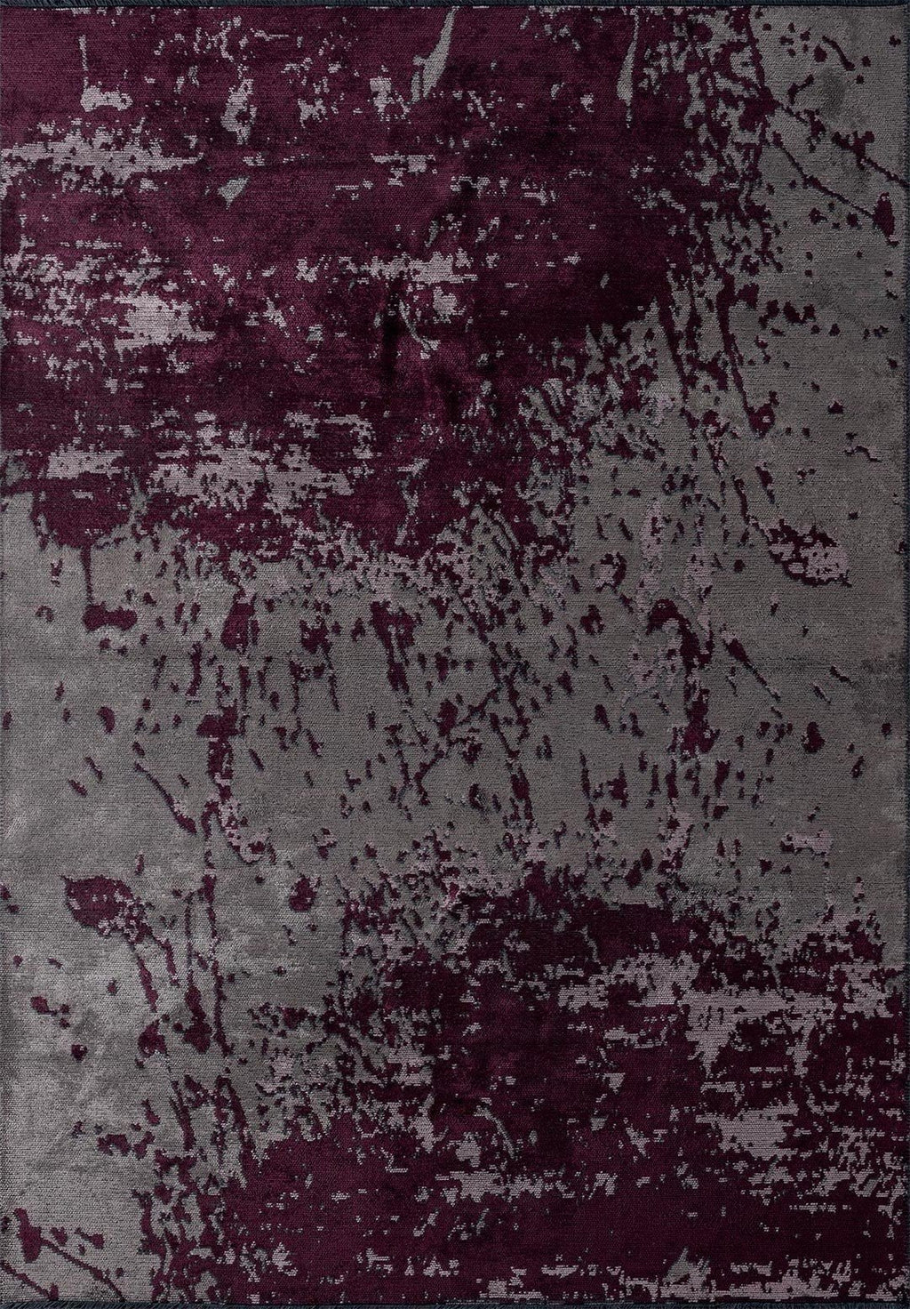 Mallorca Dark Damson - Dark Grey Rug