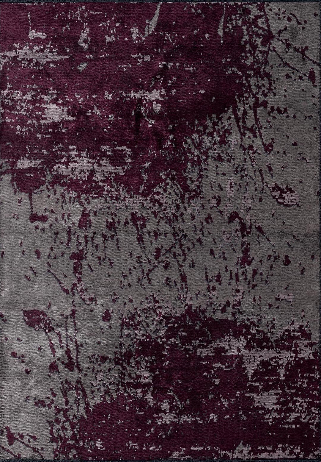 Mallorca Dark Damson - Dark Grey Rug