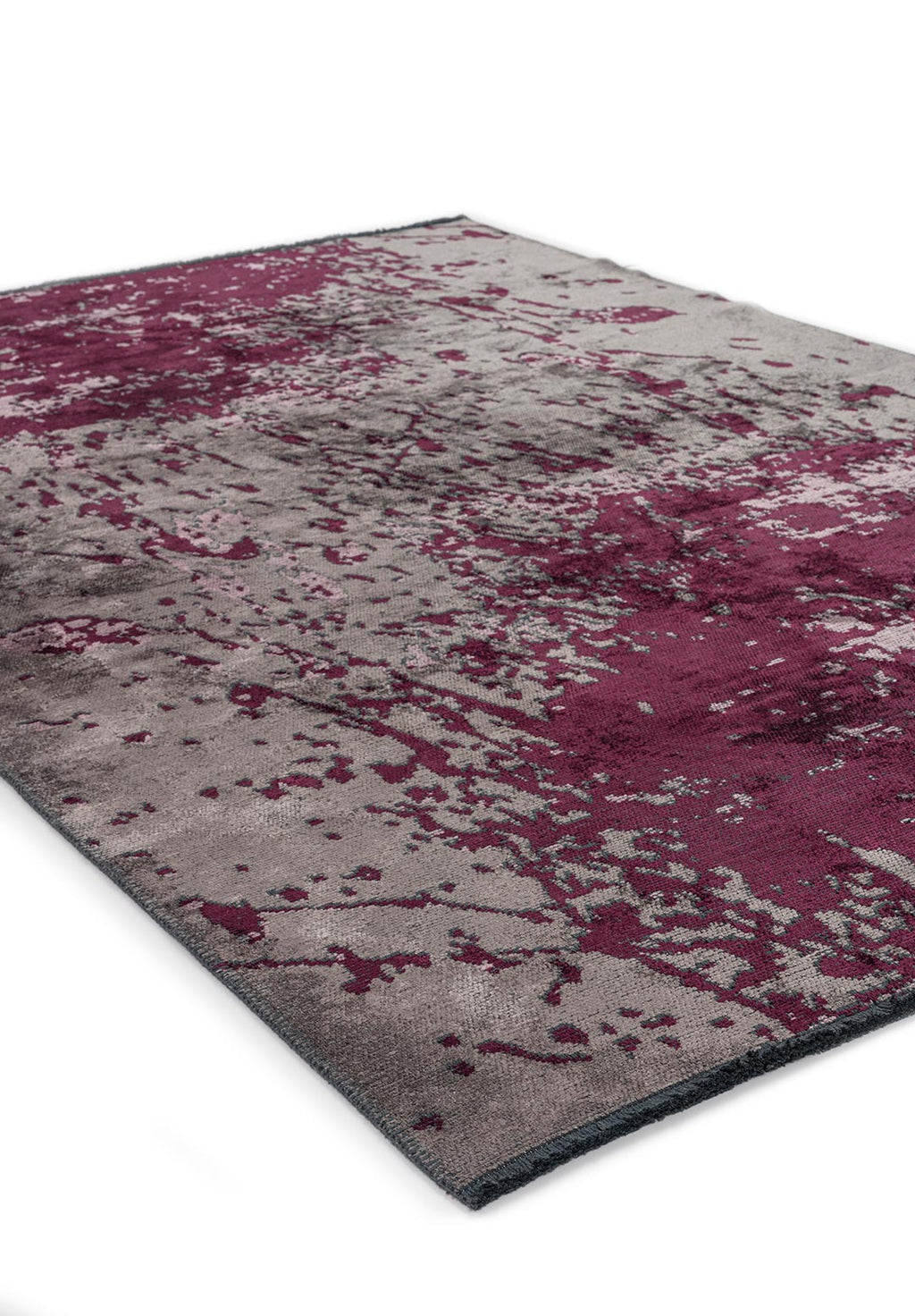 Mallorca Dark Damson - Dark Grey Rug