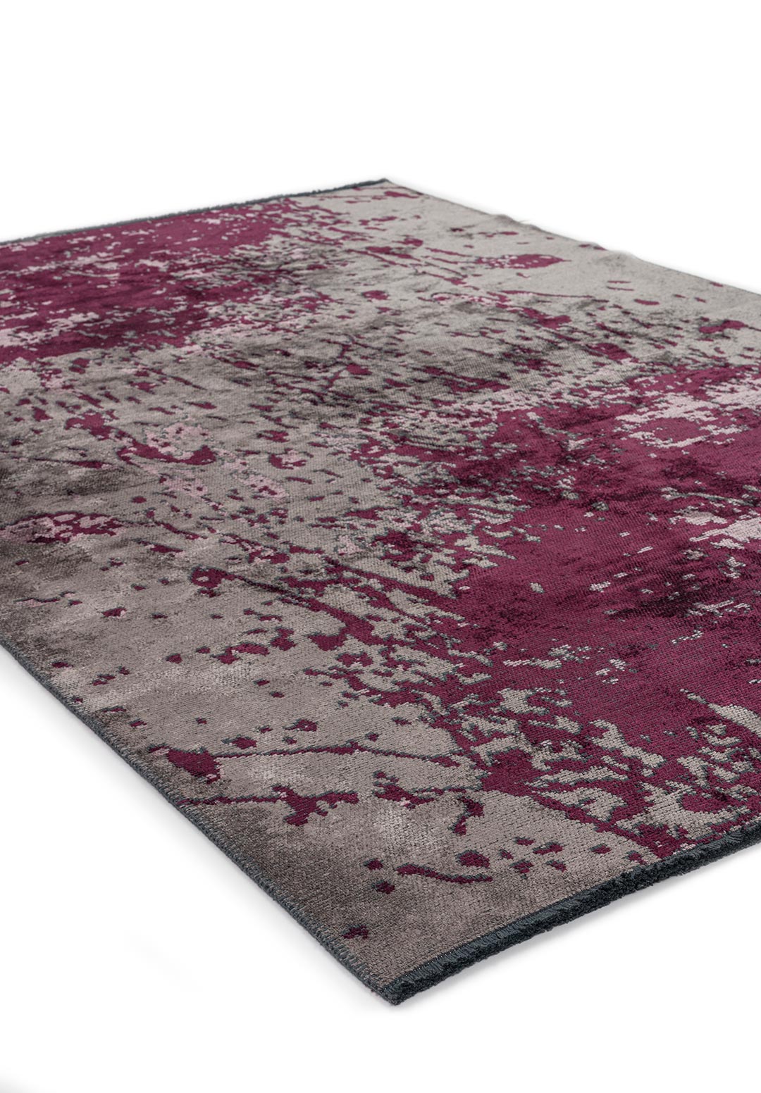 Mallorca Dark Damson - Dark Grey Rug