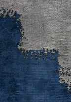 Malaga Navy Blue - Light Grey Rug