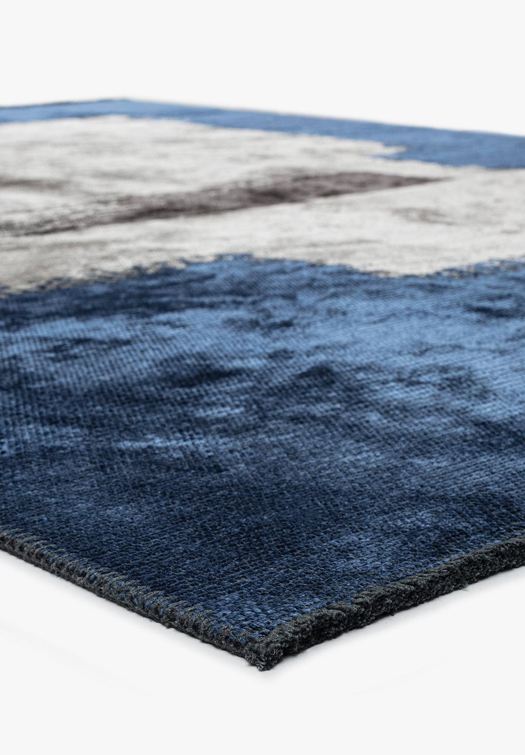 Malaga Navy Blue - Light Grey Rug