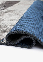 Malaga Navy Blue - Light Grey Rug