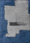 Malaga Navy Blue - Light Grey Rug