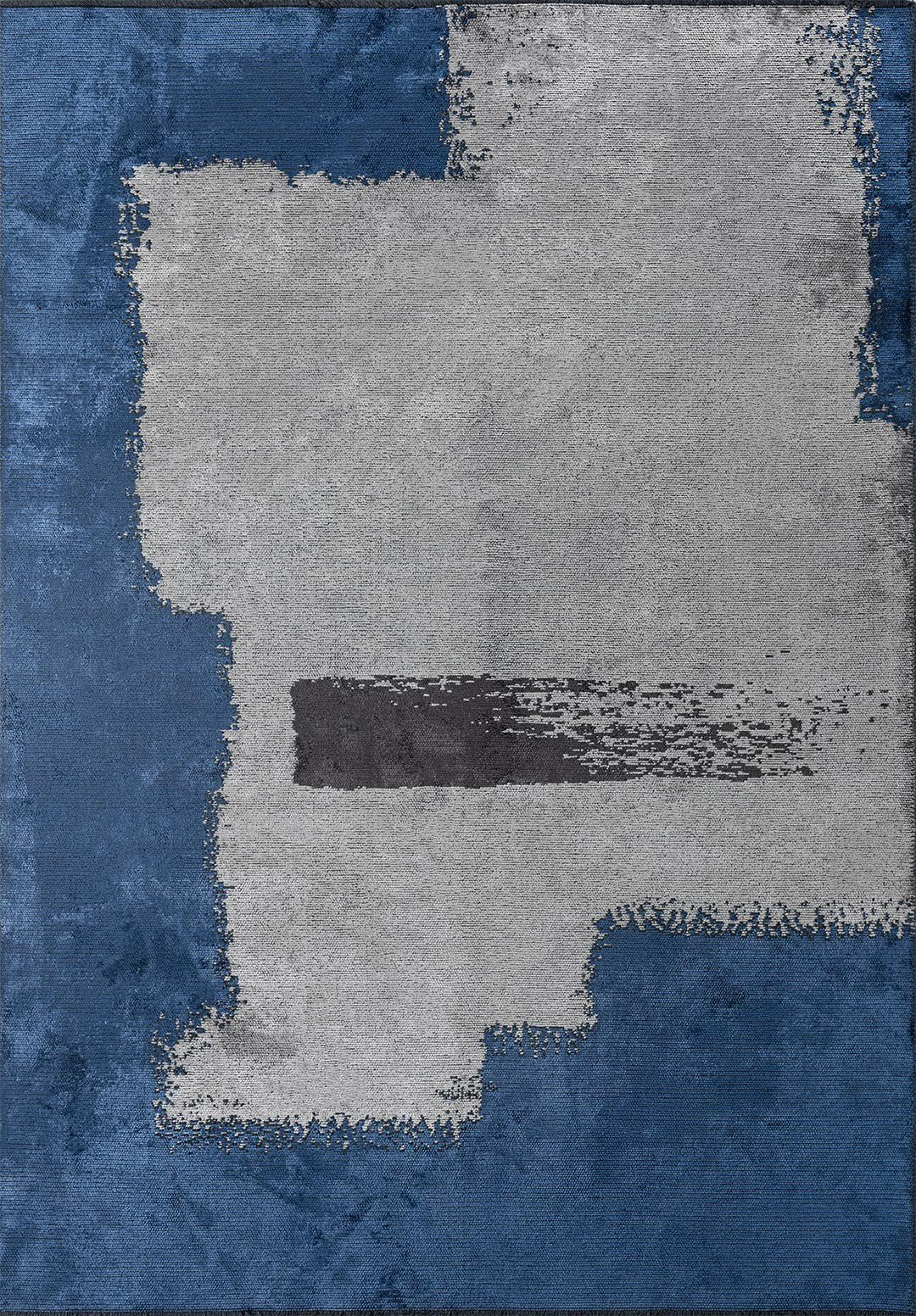 Malaga Navy Blue - Light Grey Rug