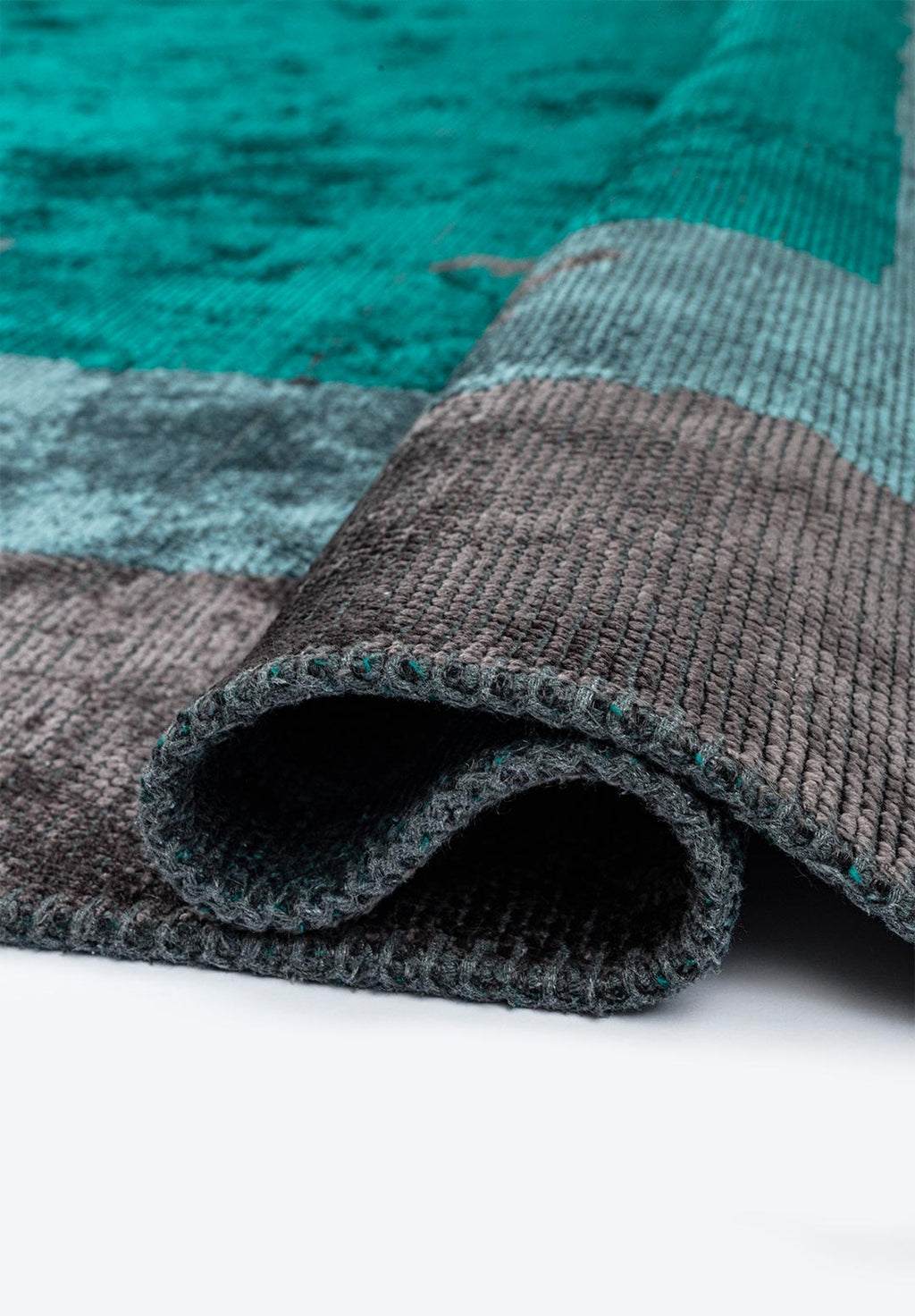 Hannover Dark Turquoise - Charcoal Rug