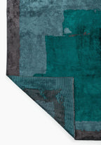 Hannover Dark Turquoise - Charcoal Rug