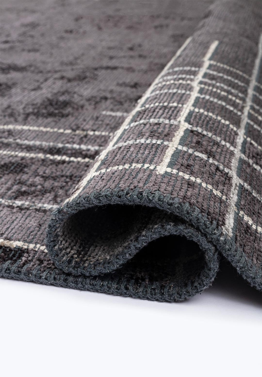 Manhattan Charcoal - Beige Rug