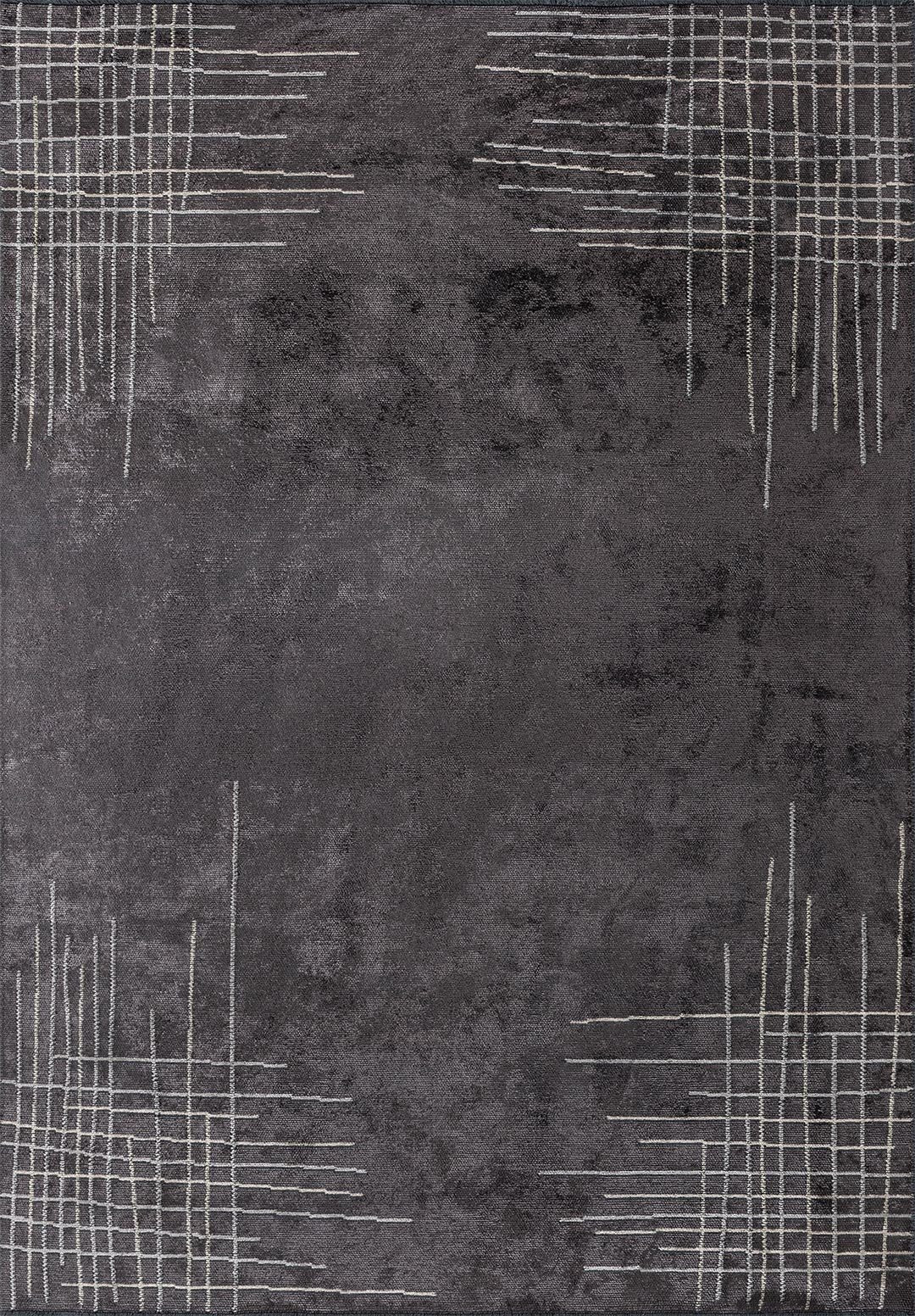 Manhattan Charcoal - Beige Rug