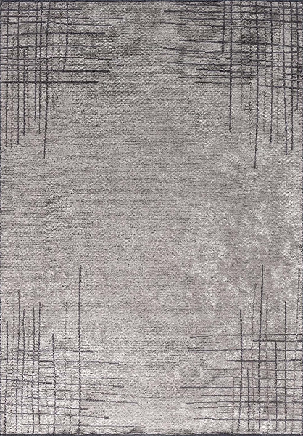 Manhattan Cream - Dark Grey Rug