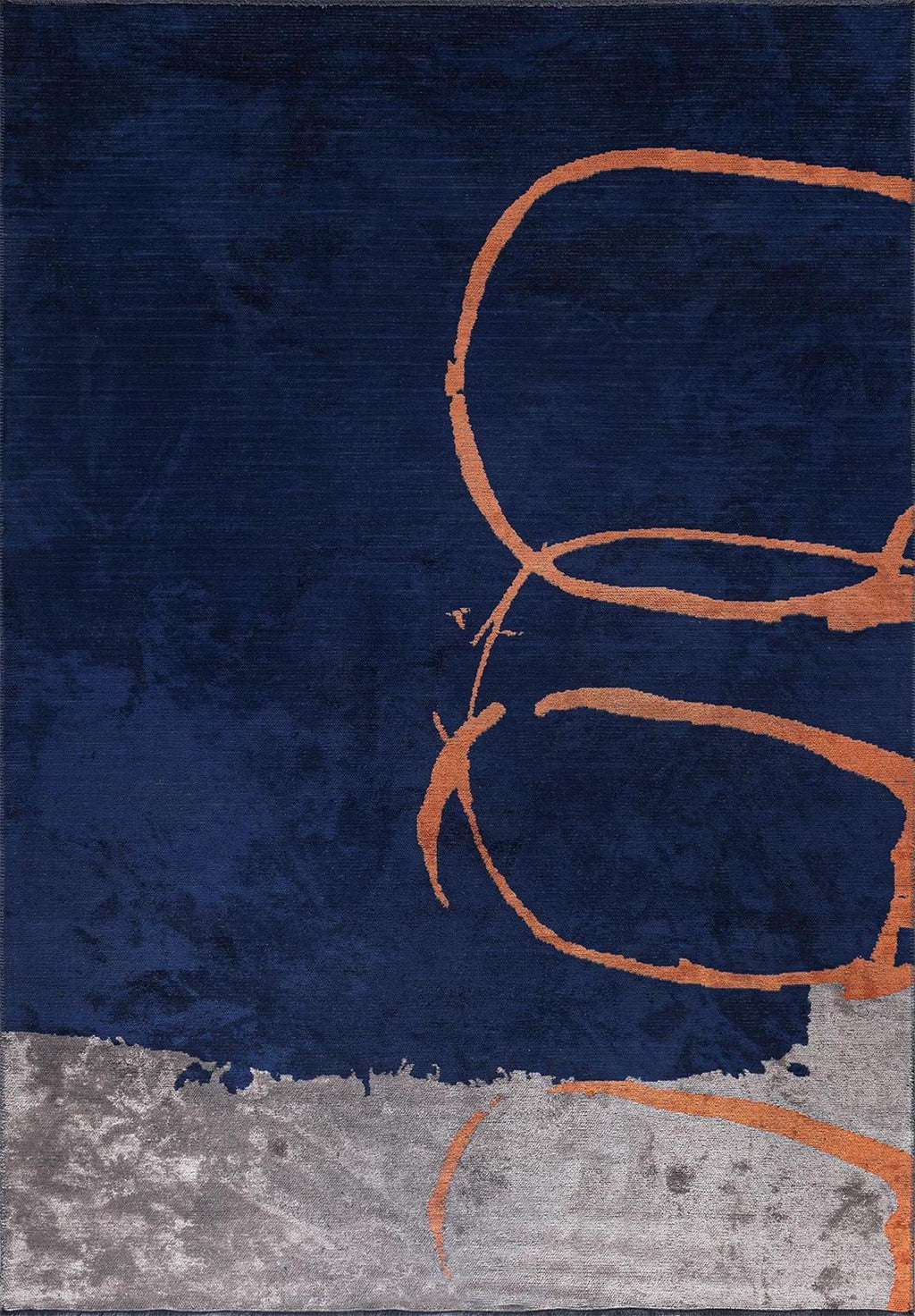 Munich Dark Navy - Dark Grey Rug