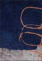 Munich Dark Navy - Dark Grey Rug
