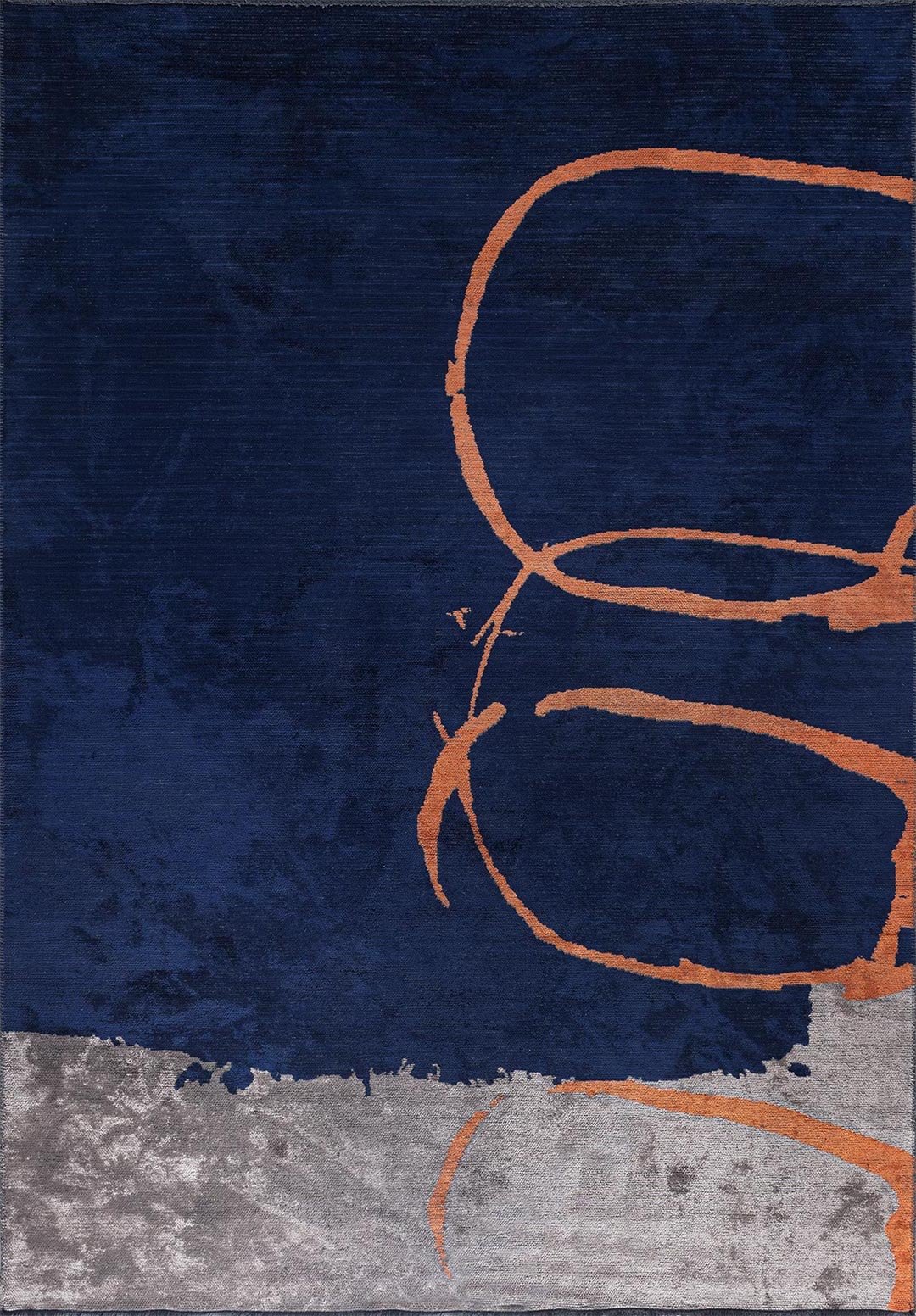 Munich Dark Navy - Dark Grey Rug