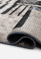 Oxford Black - Beige Rug