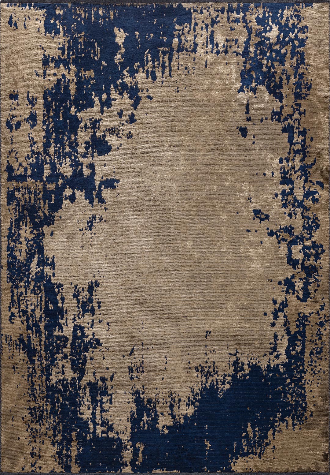 Stockholm Dark Navy - Dark Beige Rug
