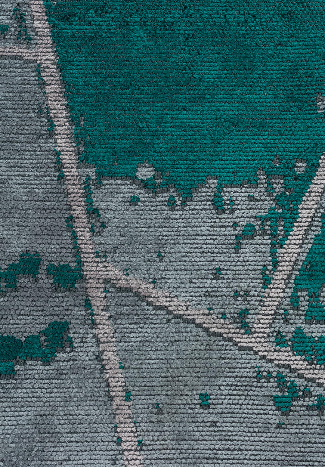 Bremen Dark Turquoise - Light Grey Rug