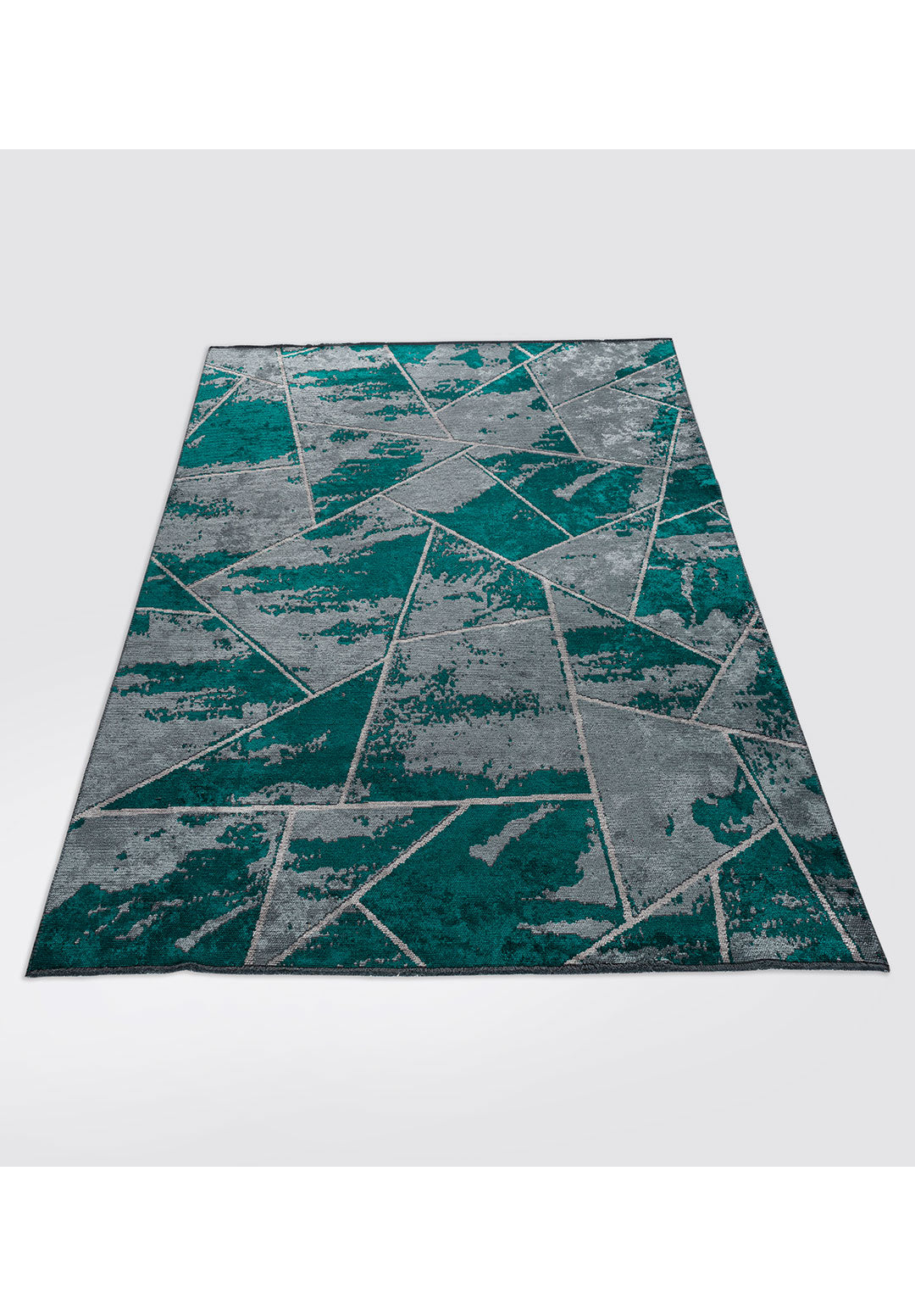 Bremen Dark Turquoise - Light Grey Rug