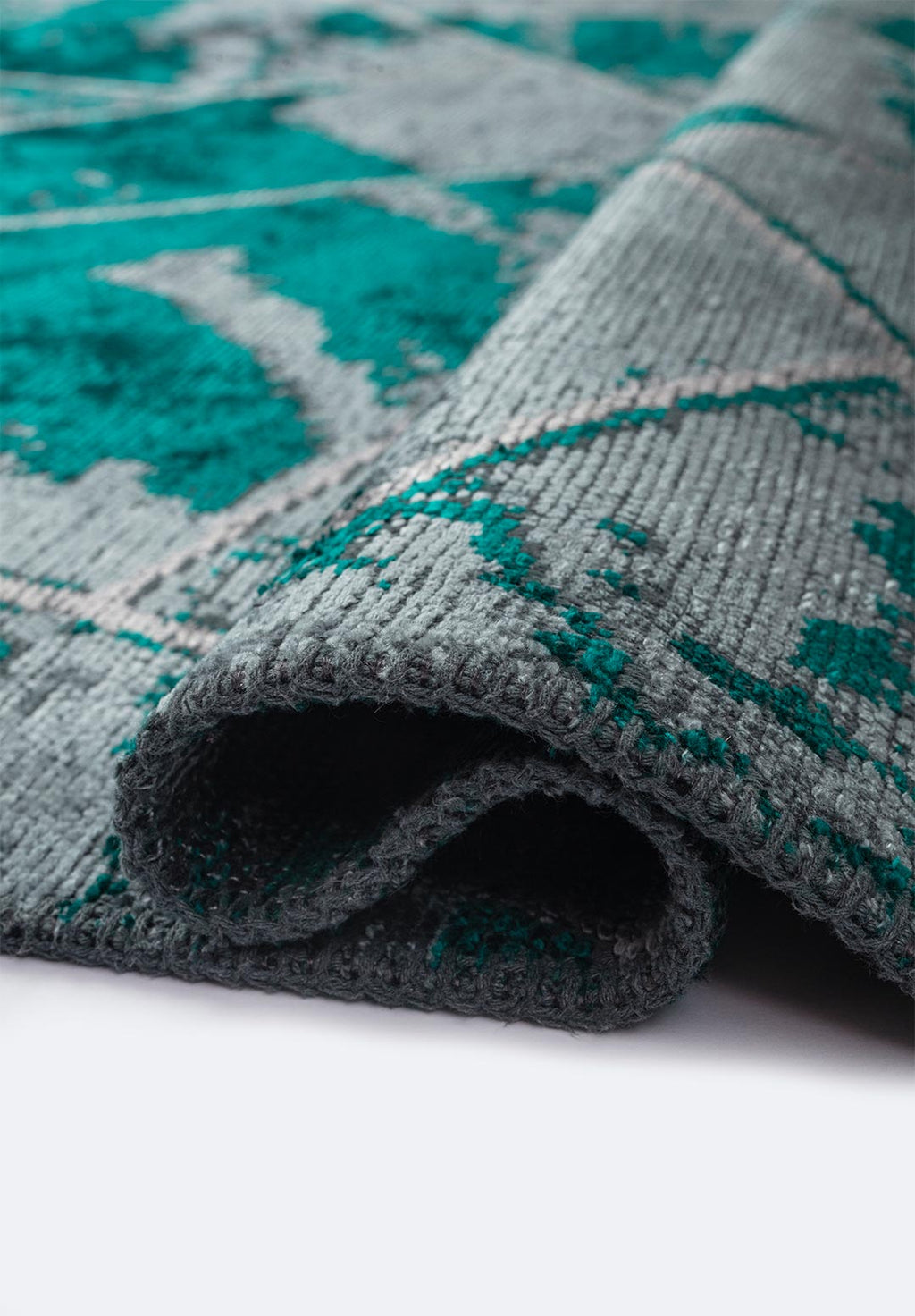 Bremen Dark Turquoise - Light Grey Rug