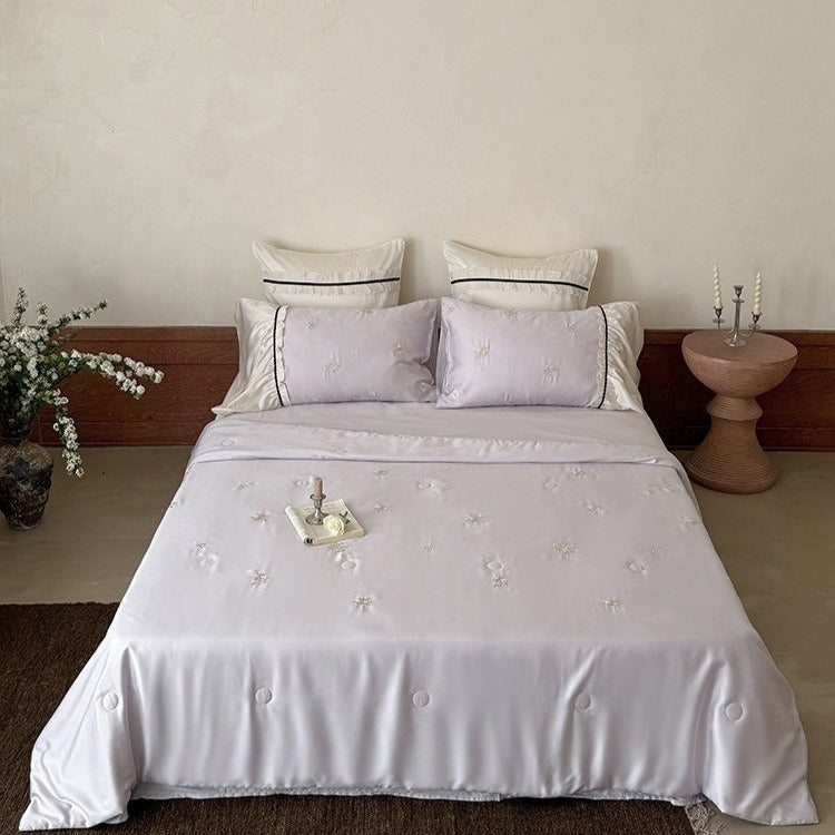 Vintage Rose Lyocell Summer Quilted Blanket