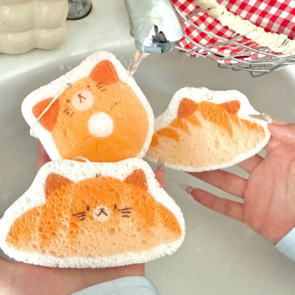 Bread Kitty Dish Sponge Set