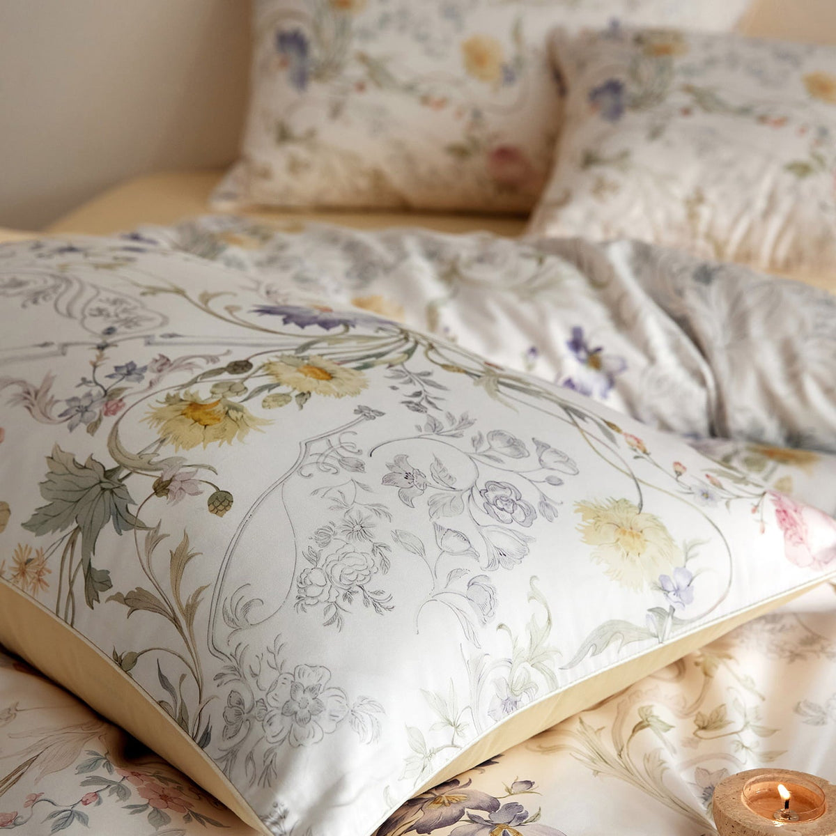 Oriana Floral Egyptian Cotton Bedding Set