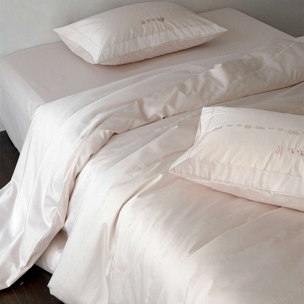 Blush Piglet Stripe Bedding Set