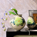 Green Rose Ceramic Vase