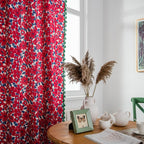 Vibrant Floral Tassel Curtain