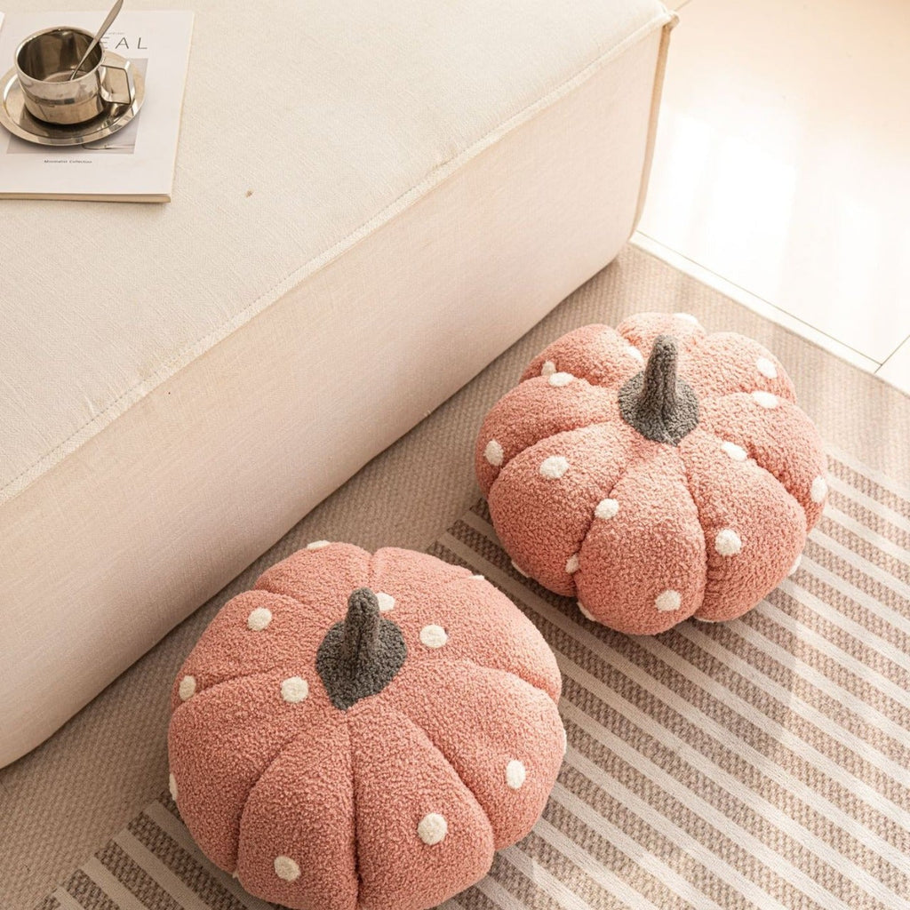 Cottage Pumpkin Dot Pillow