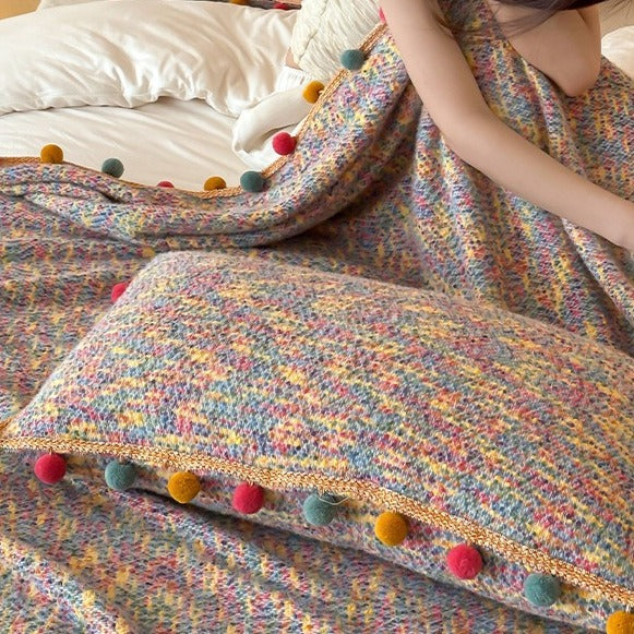 Pom-Pom Candy Long Cushion