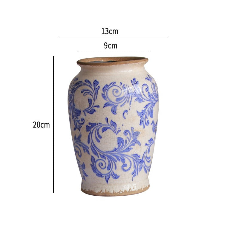 Blue Countryside Ceramic Vase