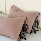 Colour Block Side Tie Pillowcase Set
