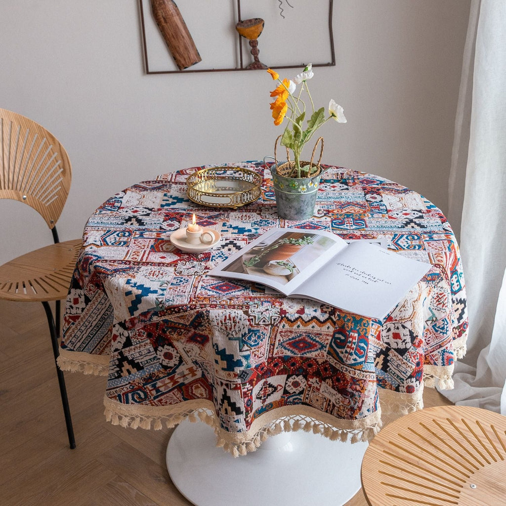 Mexico Style Tassel Table Cloth