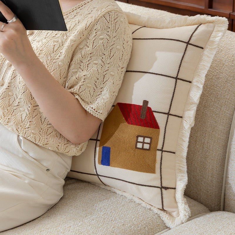 Pasture Tales Embroidered Cushion