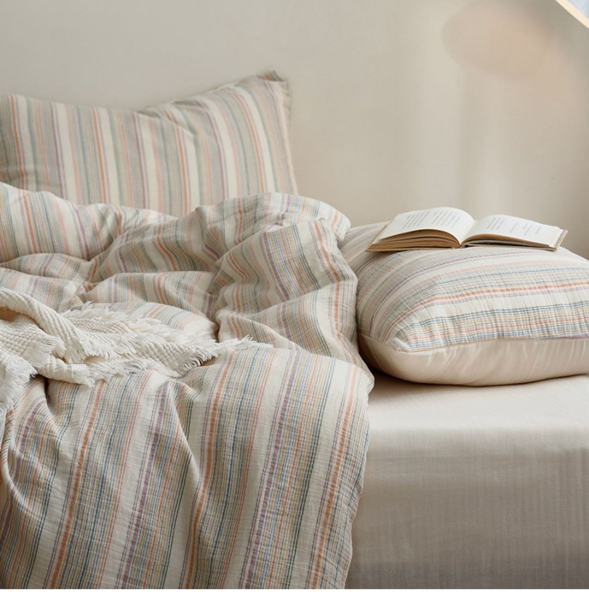 Rainbow Stripe Bedding Set