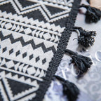 Wild Black Geometry Tassel Curtain