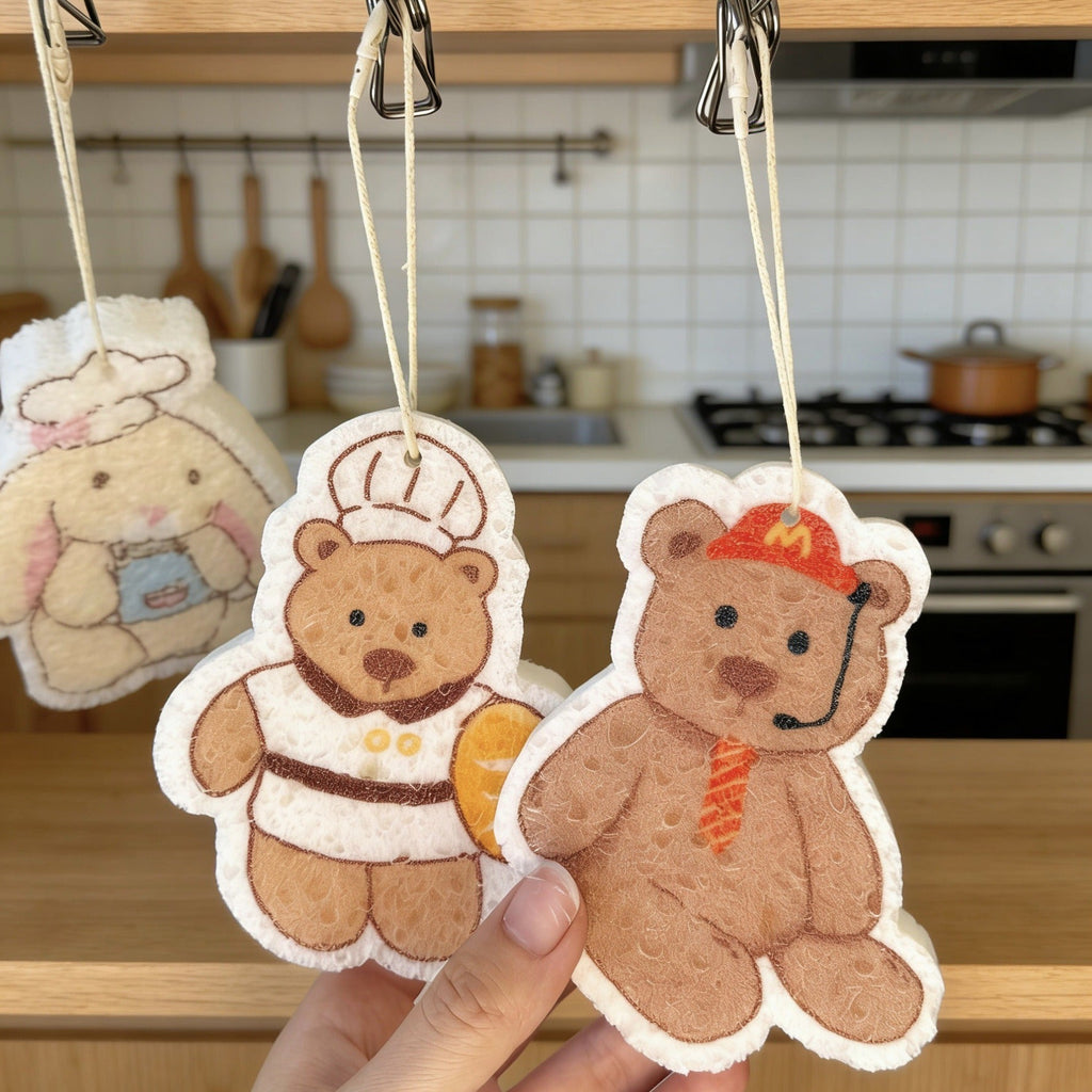 Bakery Animal Dish Sponge Set