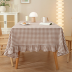 Dreamy Gingham Frill Tablecloth