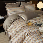 Lumiera Trellis Printed Luxury Egyptian Cotton Bedding Set