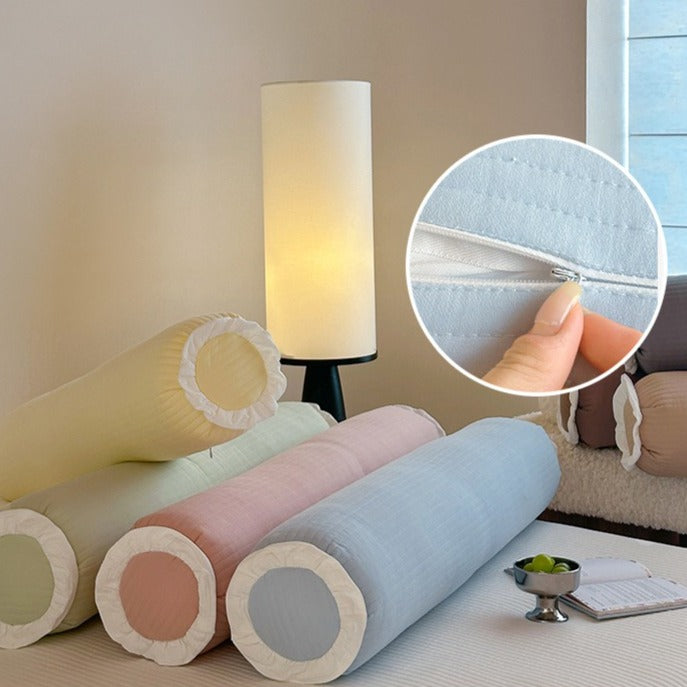 Pastel Frill Bolster Pillow