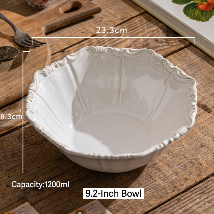 Ivory Scallop Antique Dinnerware