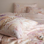 Lysora Blush Meadow Floral Egyptian Cotton Bedding Set