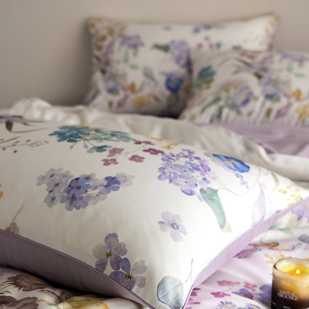 Lunaria Floral Garden Egyptian Cotton Bedding Set