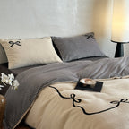 Ribbon Letter Fluffy Bedding Set