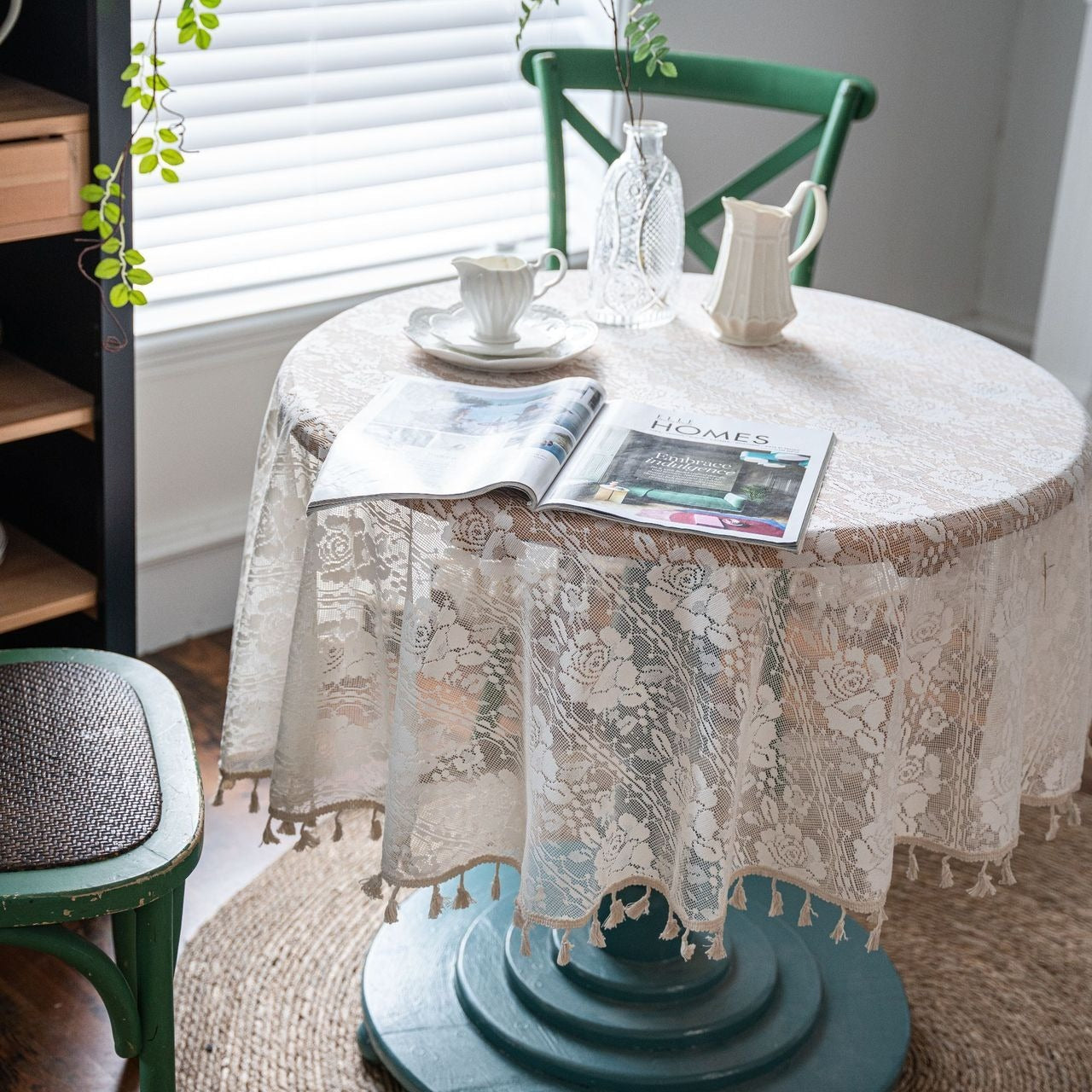Rose Lace Round Tablecloth