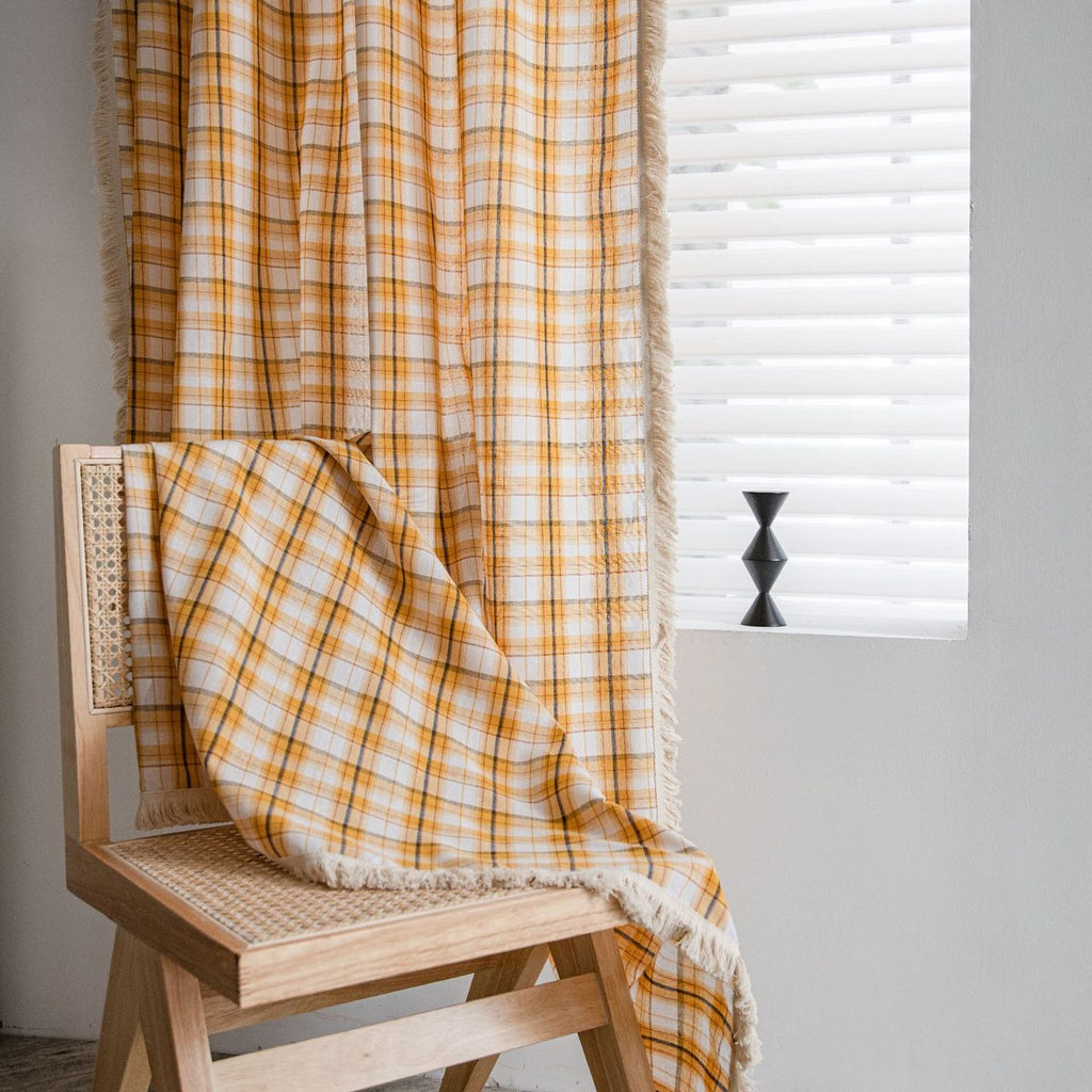 Homestead Chequered Tassel Curtain